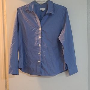 Coldwater Creek LS button down, blue XL